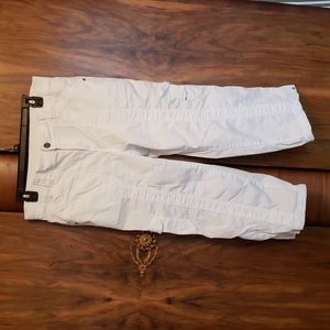 White capri pants, casual hiking style, sz 6